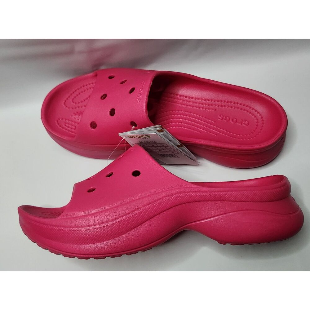 Crocs Bae Slide Sandal Women’s US 9 UK 7 Dragon Fruit Pink
